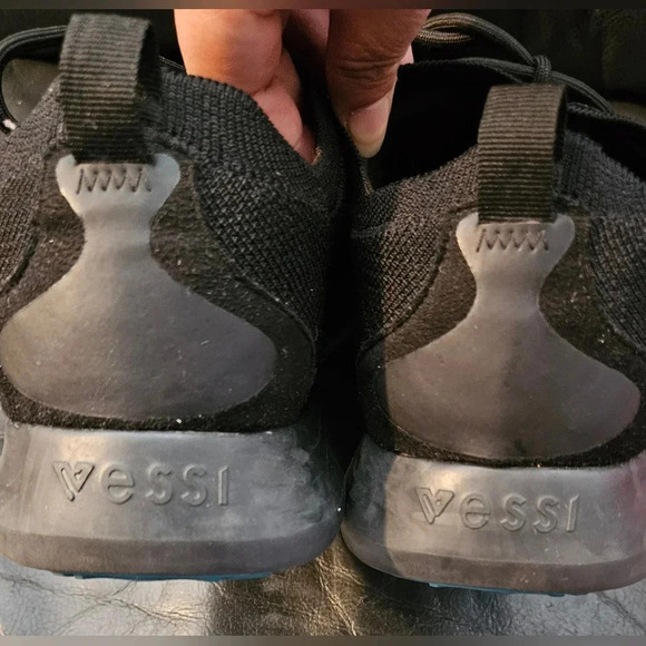 Vessi Everyday Move Waterproof Black Lace-up Slip-On Sneaker W6 US - Picture 8 of 12